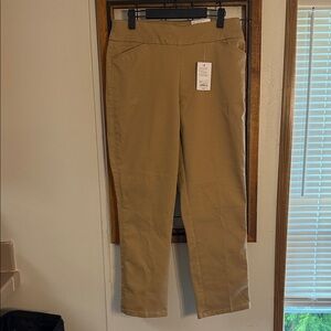 Croft & Barrow Tan Stretch Straight-Leg Pants 8S NWT